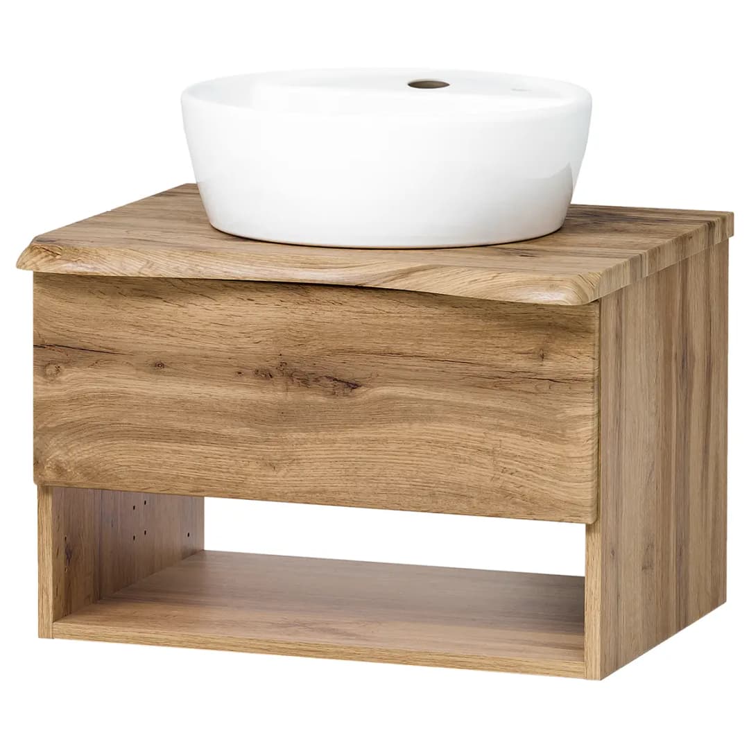 Waschtisch 61cm Braun/Wotaneiche Dekor | Braun