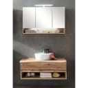 Badezimmerset I 2-teilig 100cm Braun/Wotaneiche Dekor | Braun