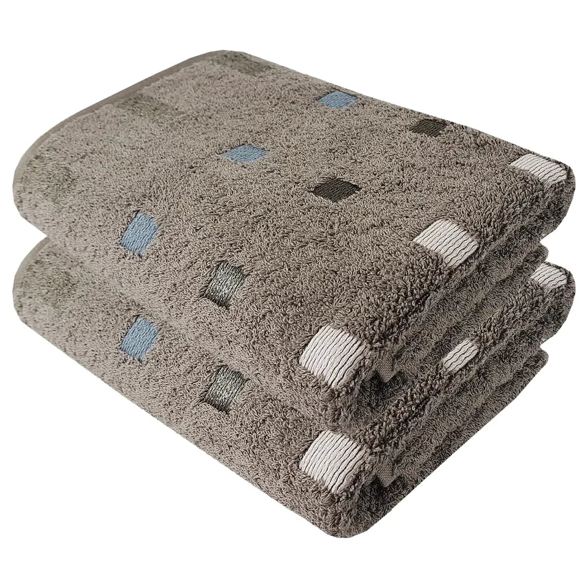 Handtuch-Set Quattro 2er-Set 50 x 100cm Braun/Taupe | Braun