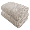 Handtuch-Set Mosaik 2er-Set 50 x 100cm Beige/Cappuccino | Beige