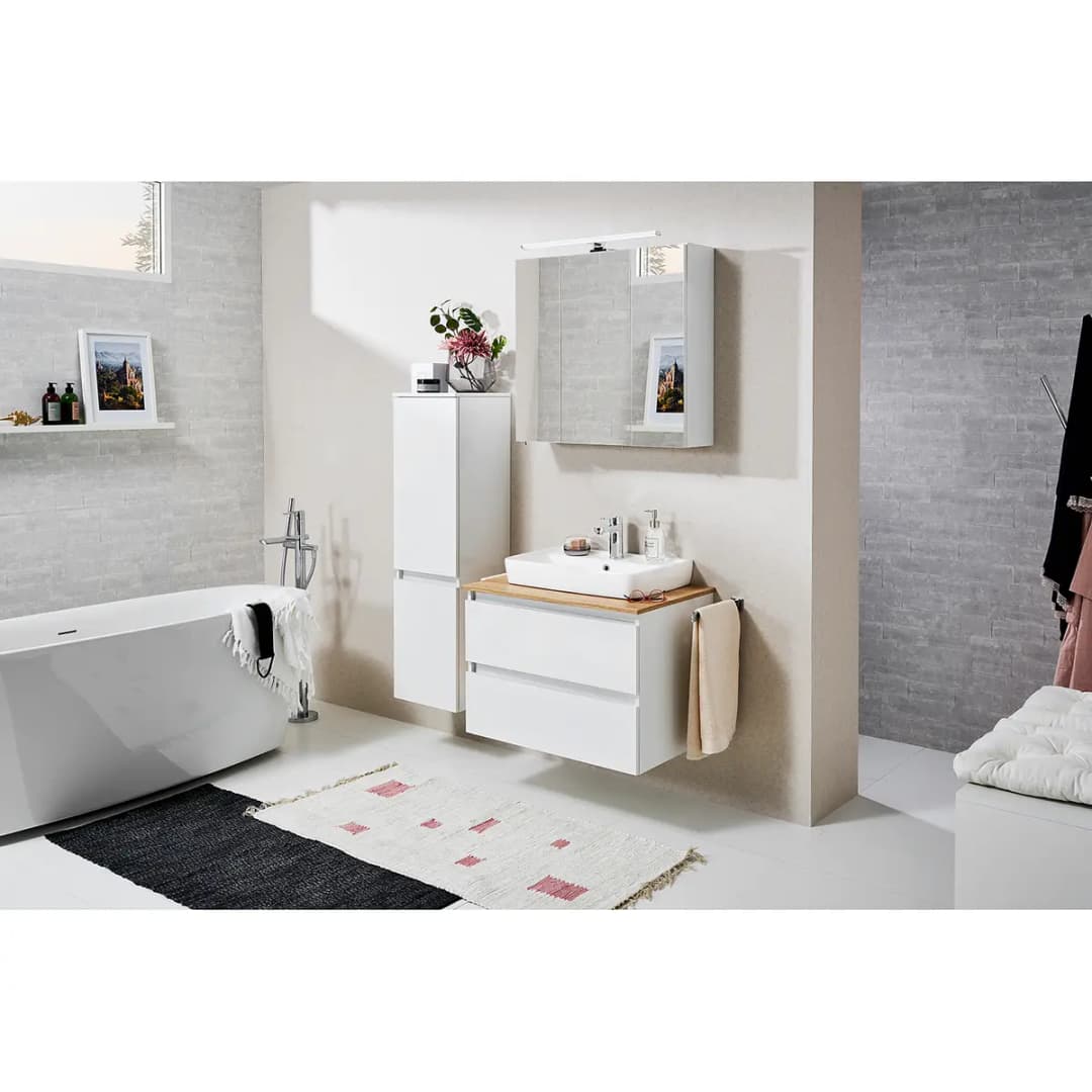 Spiegelschrank Quickset 360 75cm Weiß | Weiß