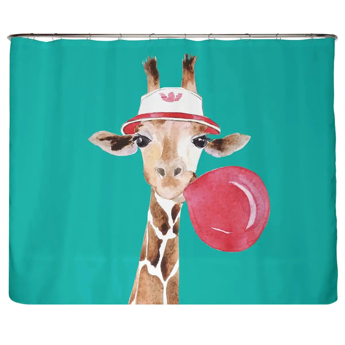 Recycling-Duschvorhang Giraffe | Mehrfarbig