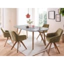 Essgruppe Champlost II 5-teilig 180cm Grau/Vintage Braun