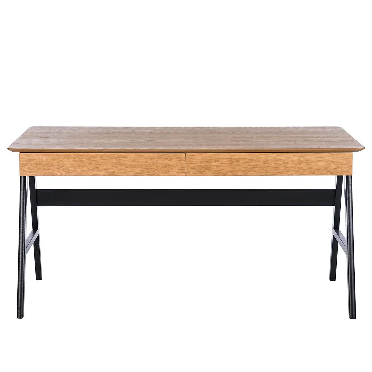 Schreibtisch Branno 150cm Braun/Eiche Dekor/Schwarz | Braun