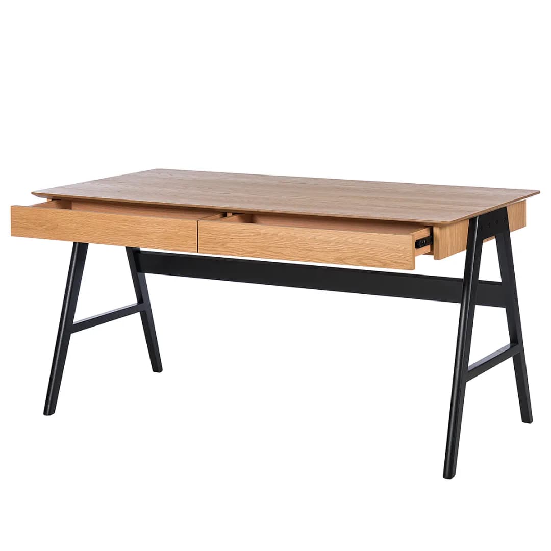 Schreibtisch Branno 150cm Braun/Eiche Dekor/Schwarz | Braun