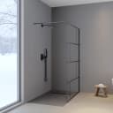 Duschwand Walk-In II 120cm Schwarz | Schwarz