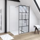 Duschwand Walk-In II 90cm Schwarz | Schwarz
