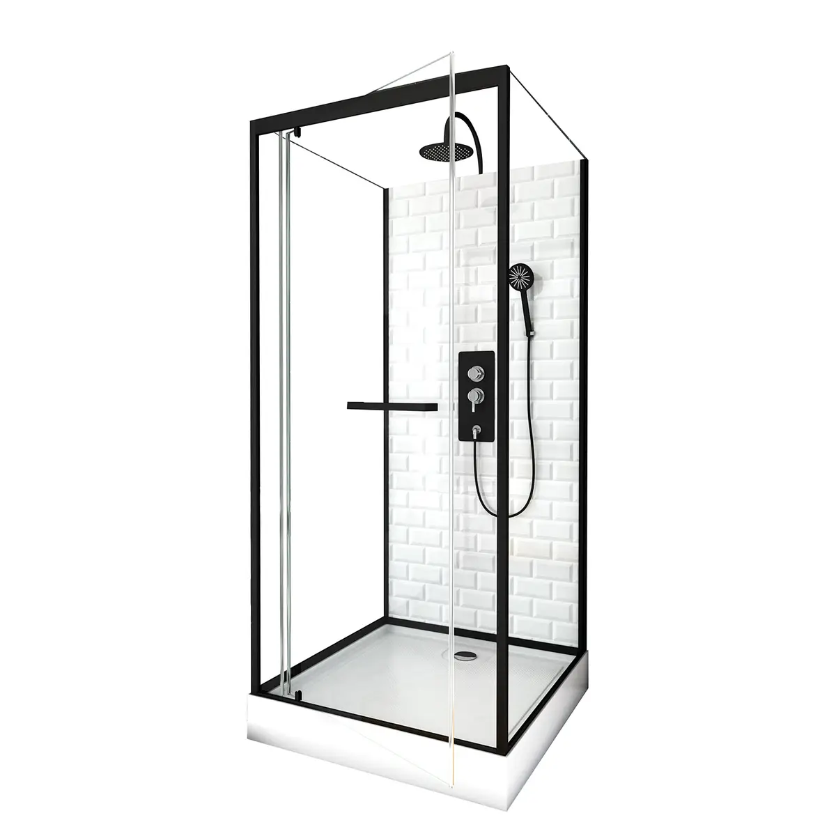 Eckdusche White Sone 80 x 80cm Weiß | Weiß