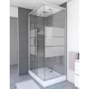 Eckdusche Grey River | Grau
