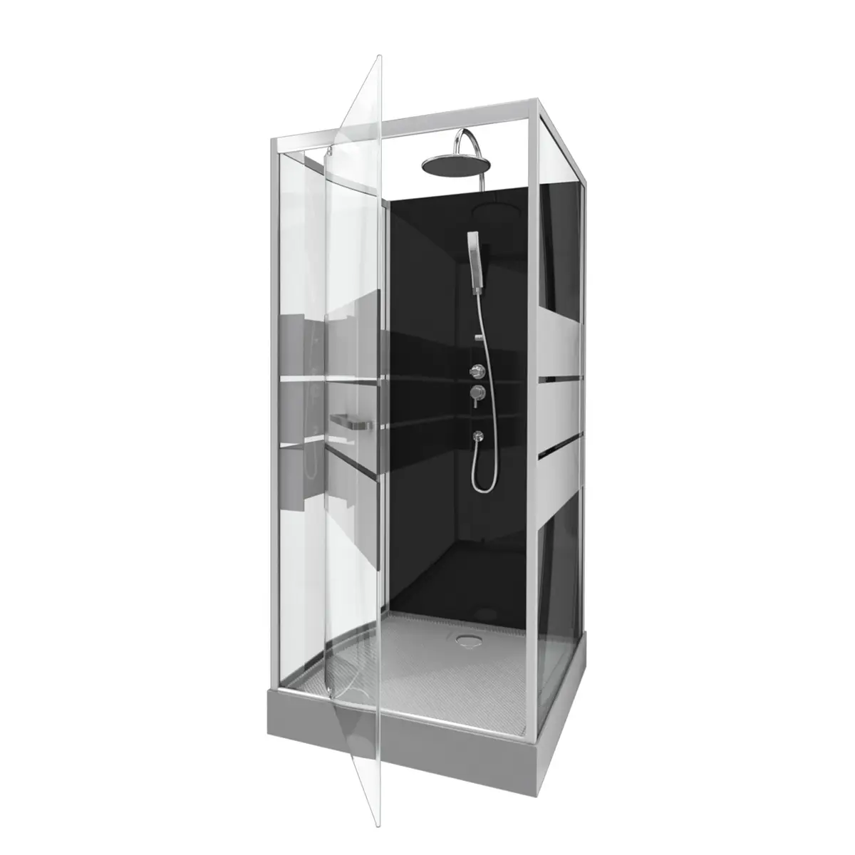 Eckdusche Dusy 70 x 70cm Grau | Grau