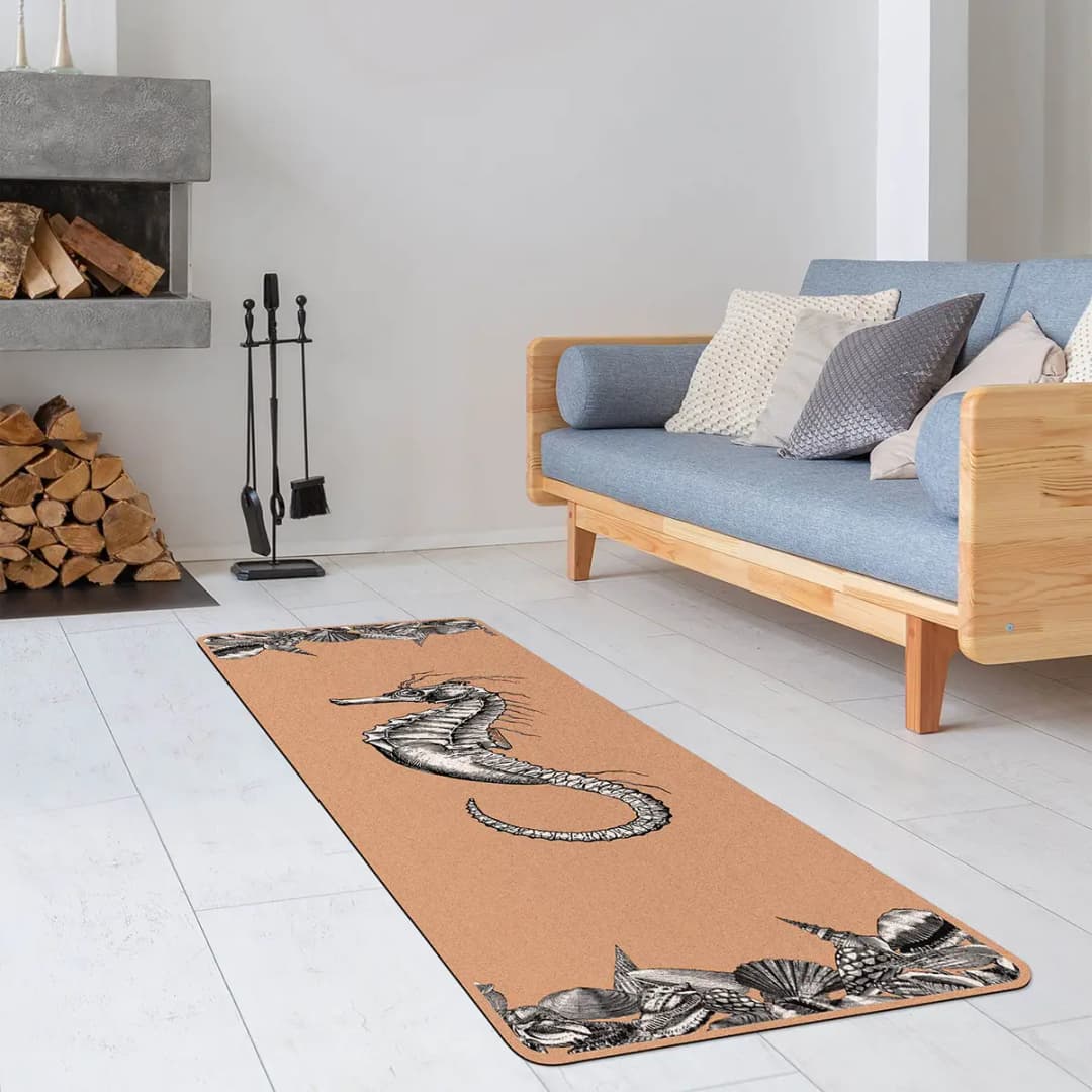 Läufer/Yogamatte Seepferdchen | Mehrfarbig