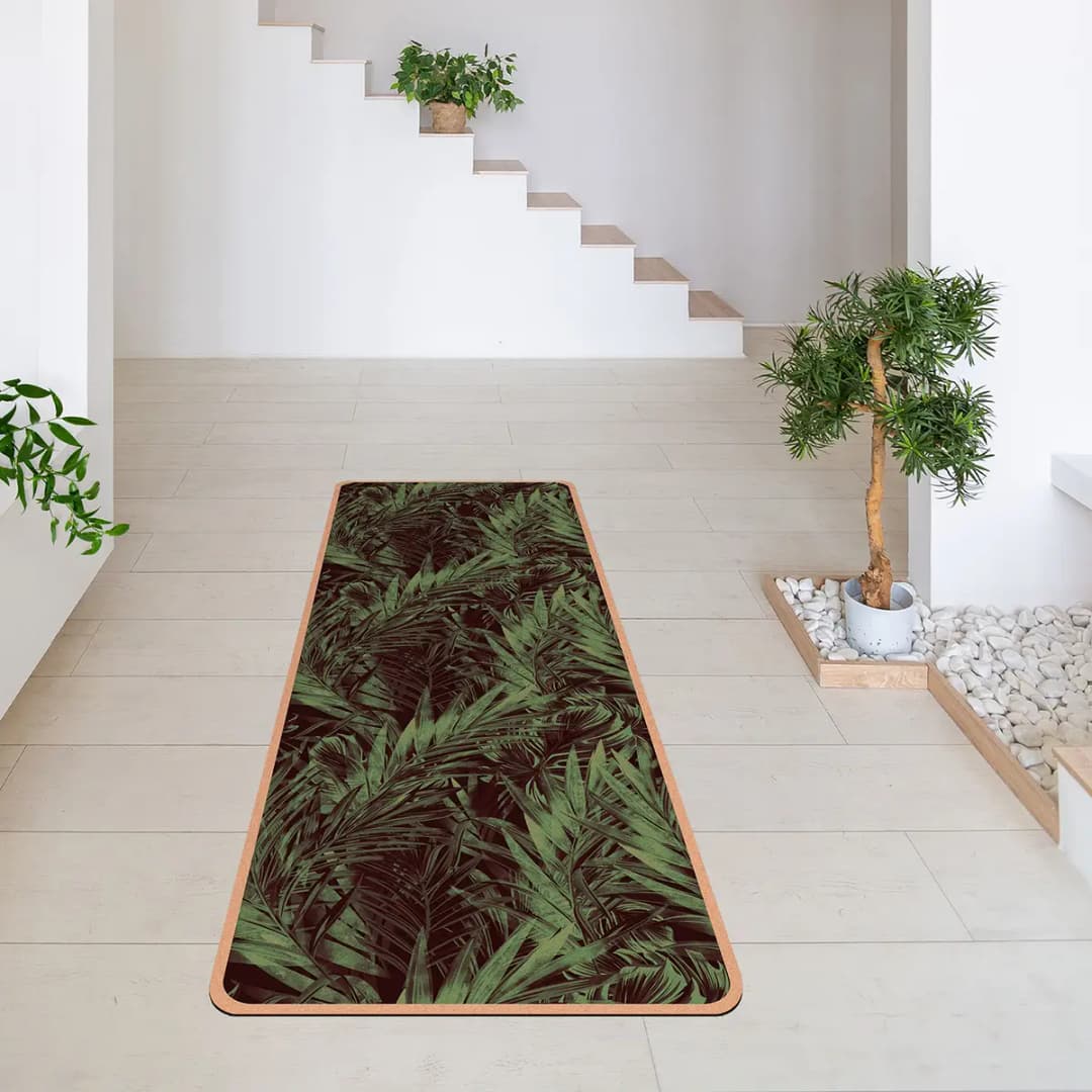 Läufer/Yogamatte Tropisches Unterholz | Grün