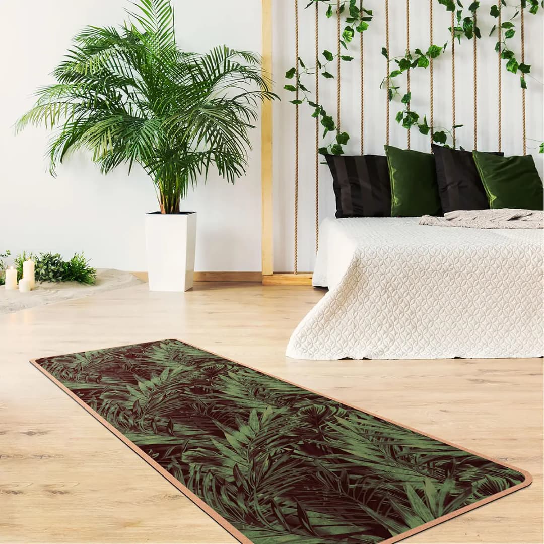 Läufer/Yogamatte Tropisches Unterholz | Grün