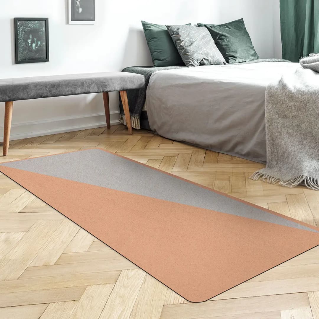 Läufer/Yogamatte Einfaches Dreieck | Grau