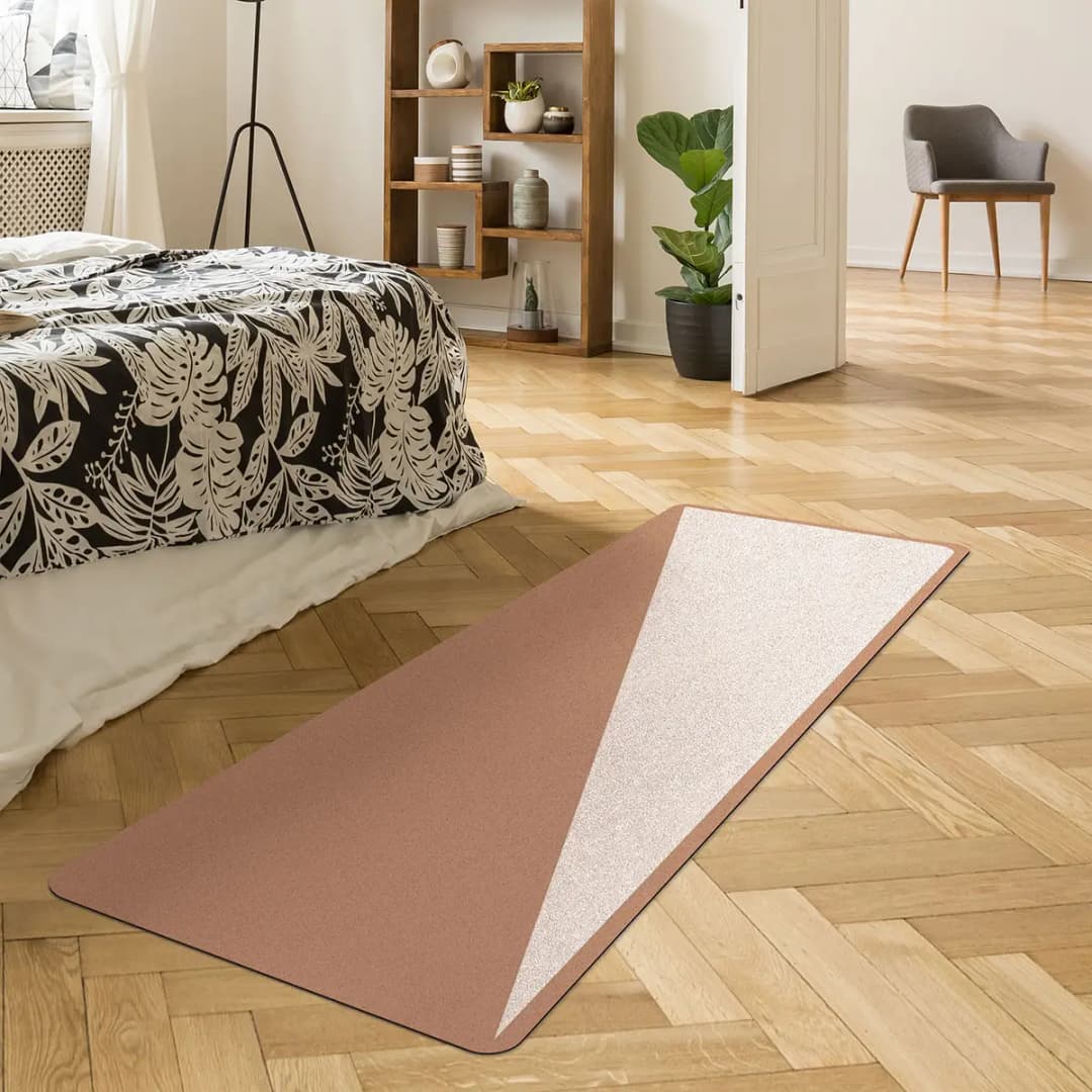 Läufer/Yogamatte Einfaches Dreieck | Weiß