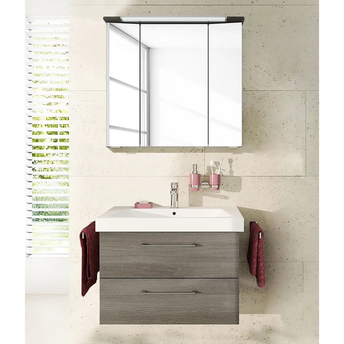 Badezimmerset Pineo III | Grau