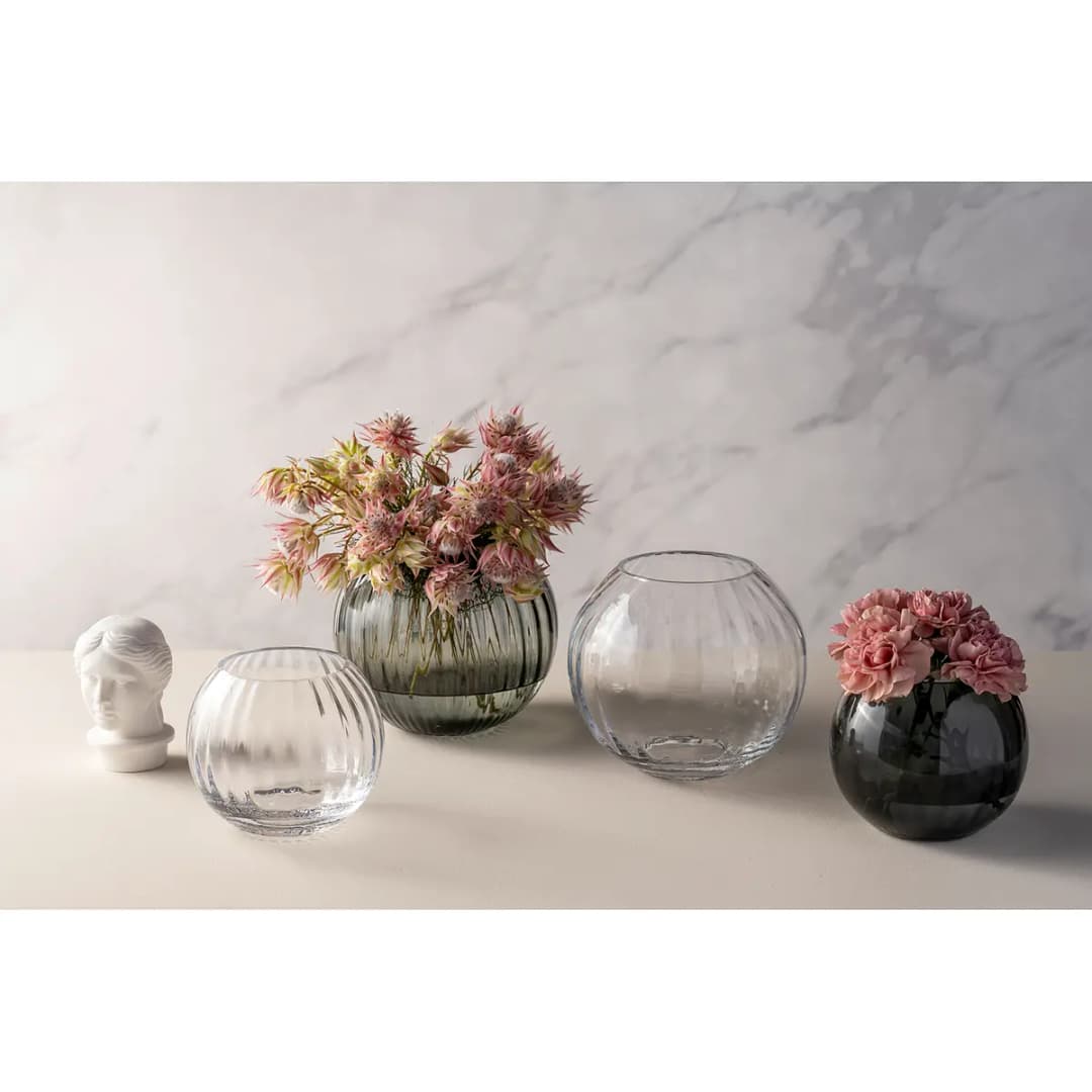 Kugelvase Ø 15cm Grau | Grau