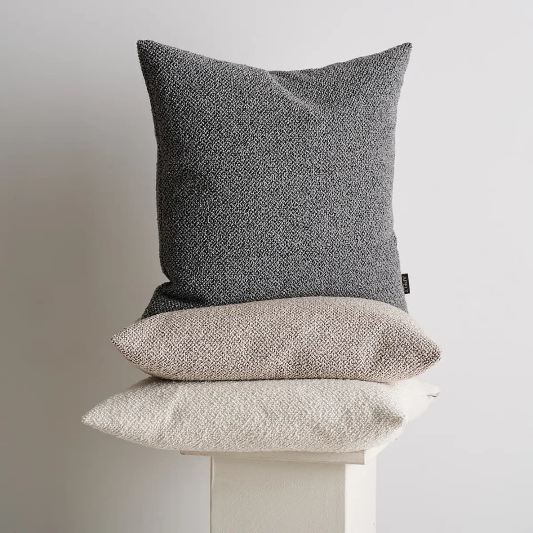 Dekokissen Tony II Grau/Grau 45 x 45cm Webstoff | Grau