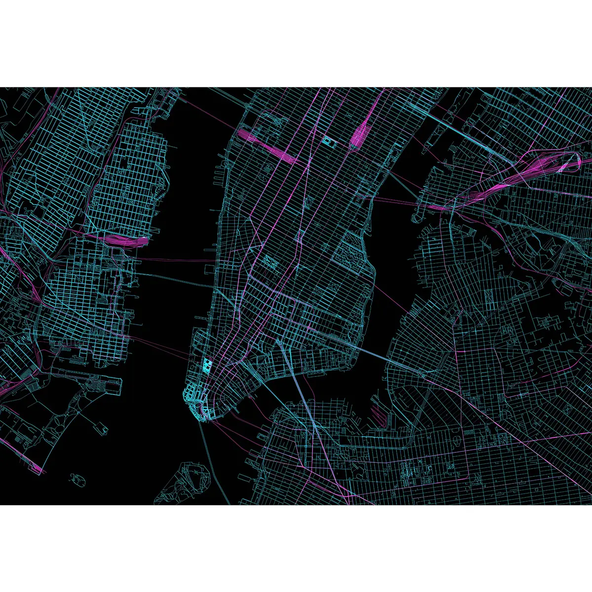 Vlies Fototapete Manhattan | Schwarz