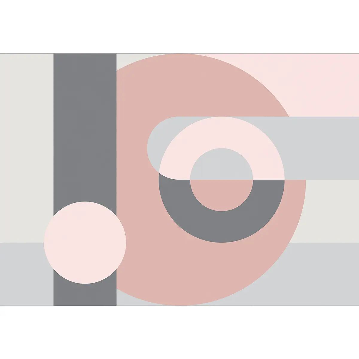 Vlies Fototapete Geometric Wreath | Pink