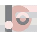 Vlies Fototapete Geometric Wreath | Pink