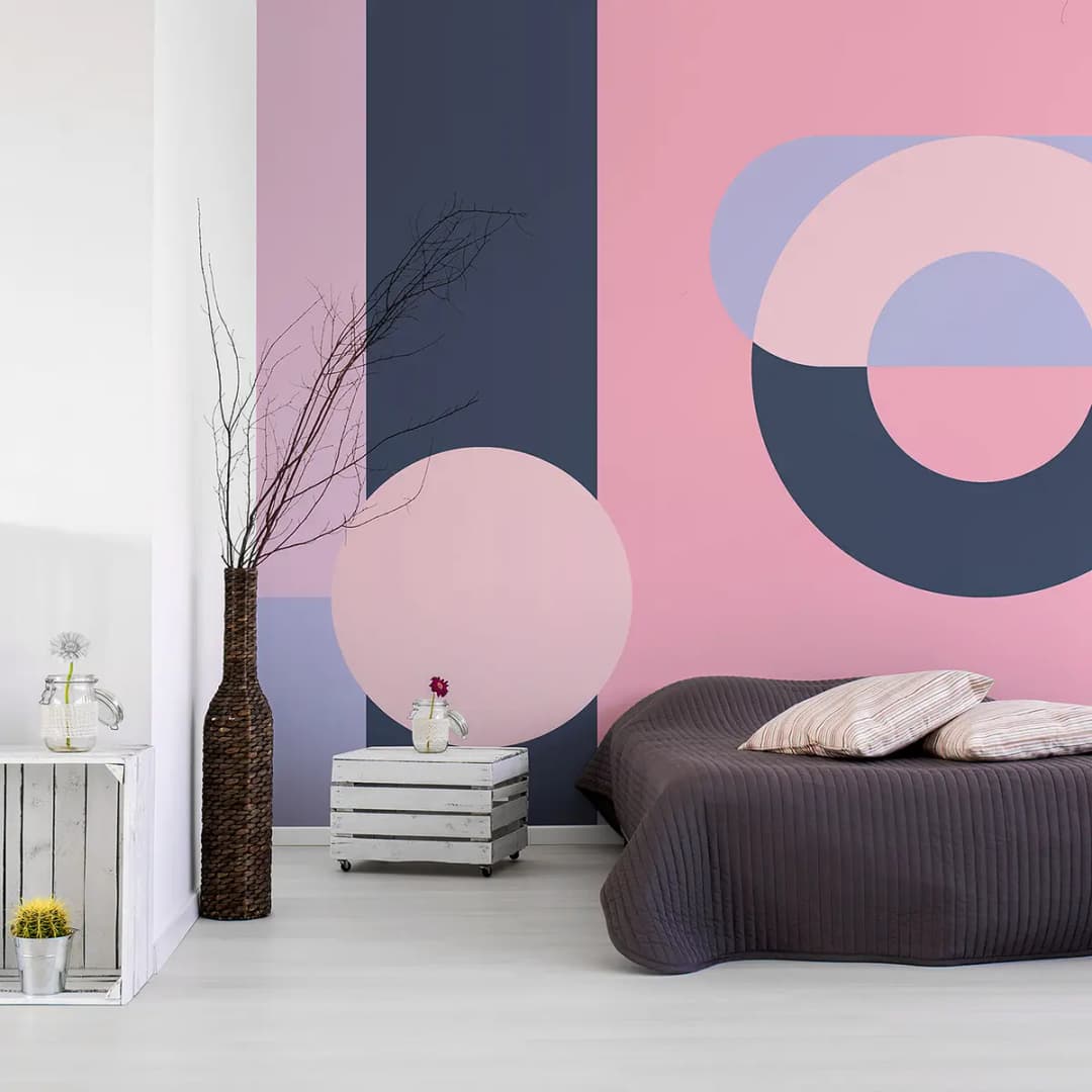 Vlies Fototapete Geometric Wreath | Mehrfarbig