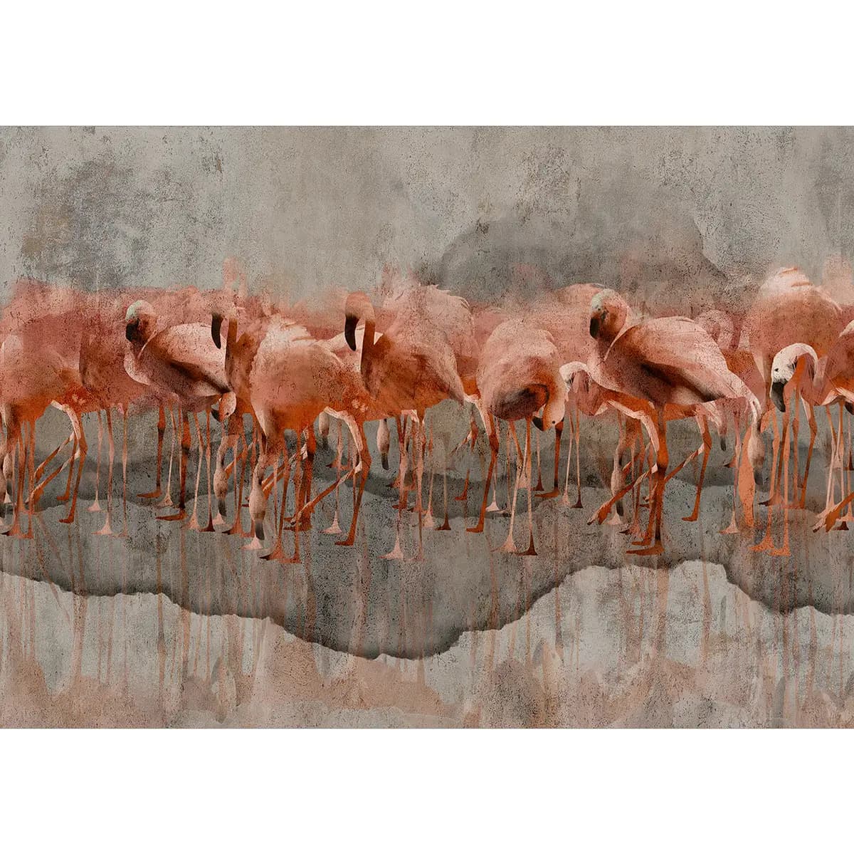 Vlies Fototapete Flamingo Lake | Pink