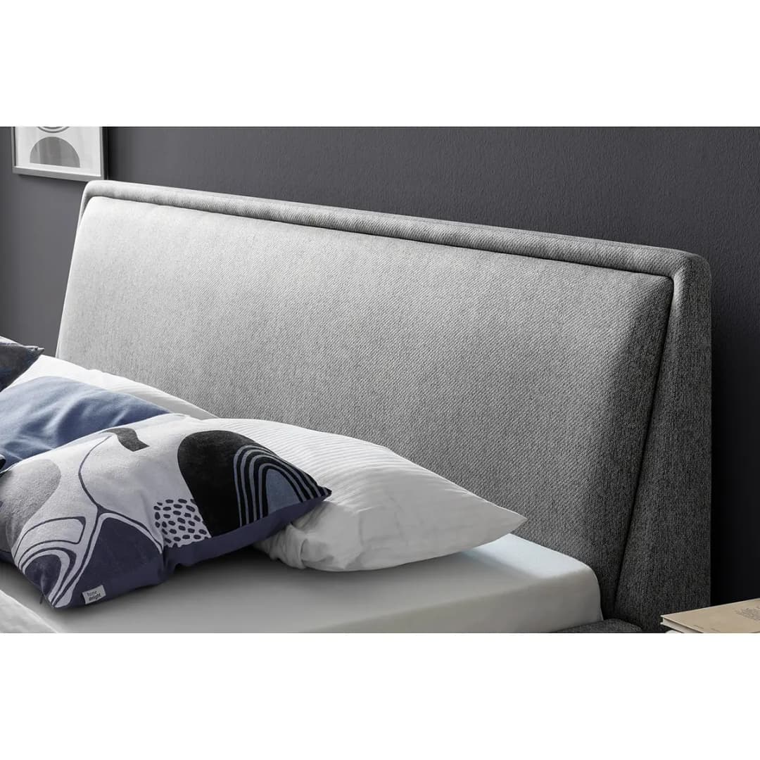 Polsterbett Frieda 160 x 200cm Webstoff Stenja Grau/Grau mit