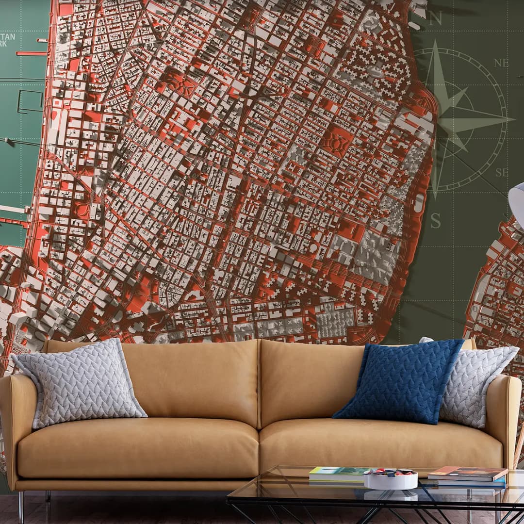 Vlies Fototapete Let's Meet In Manhattan | Grau
