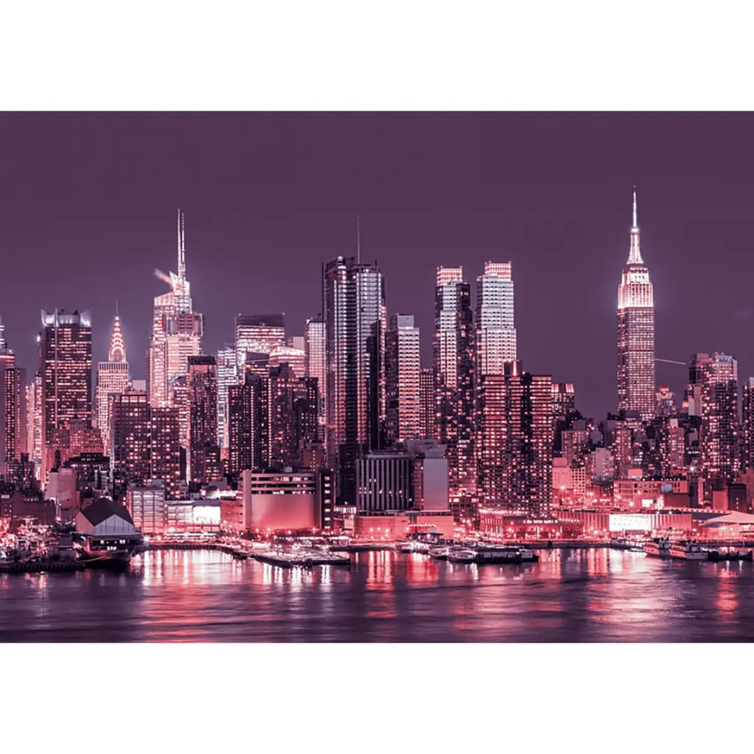 Vlies Fototapete NYC Purple Nights | Lila