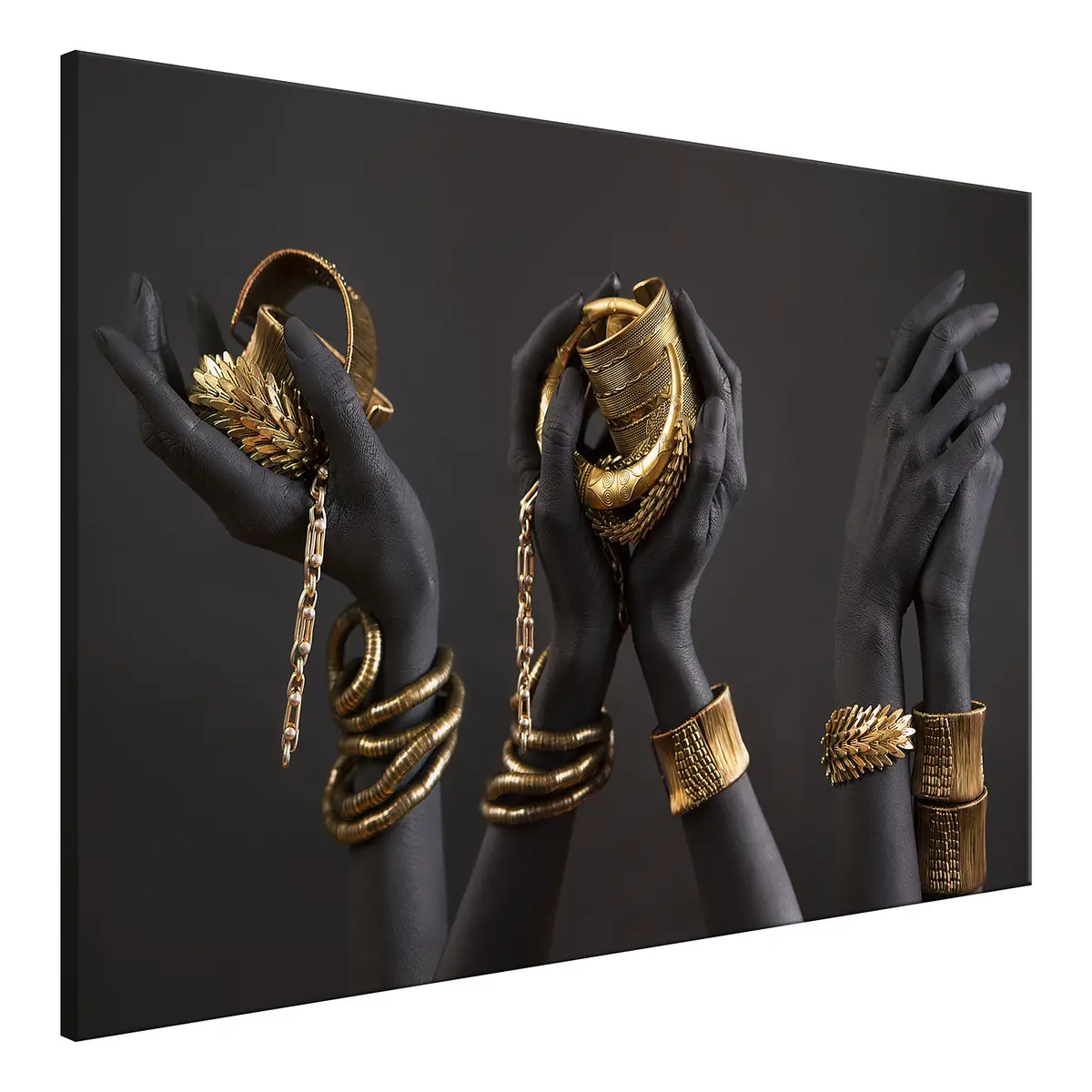 Wandbild Midass Touch Leinen Grau | Grau