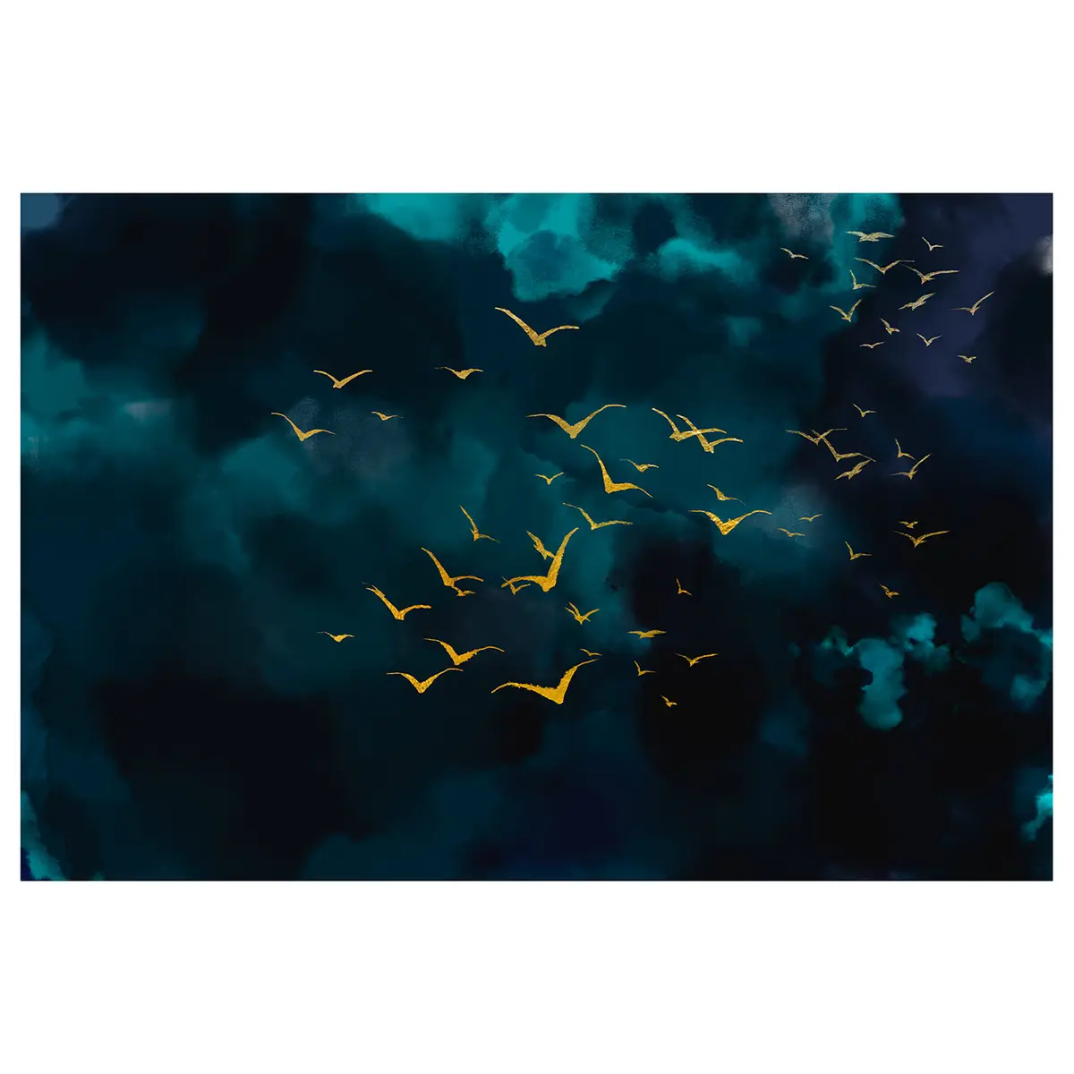 Wandbild Sky Before the Storm | Blau