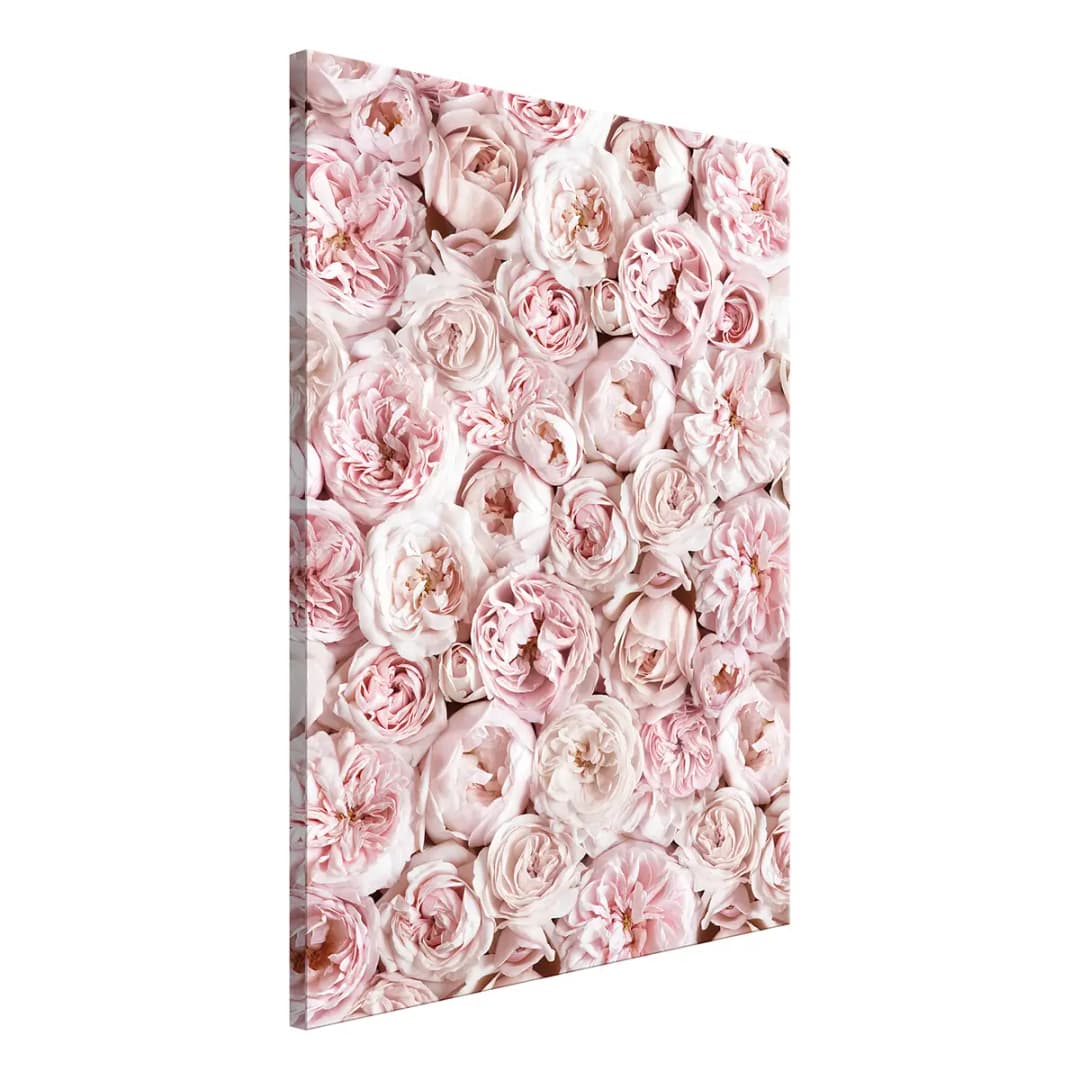 Wandbild Flowers From the Garden Leinen Pink 40 x 60cm | Pink
