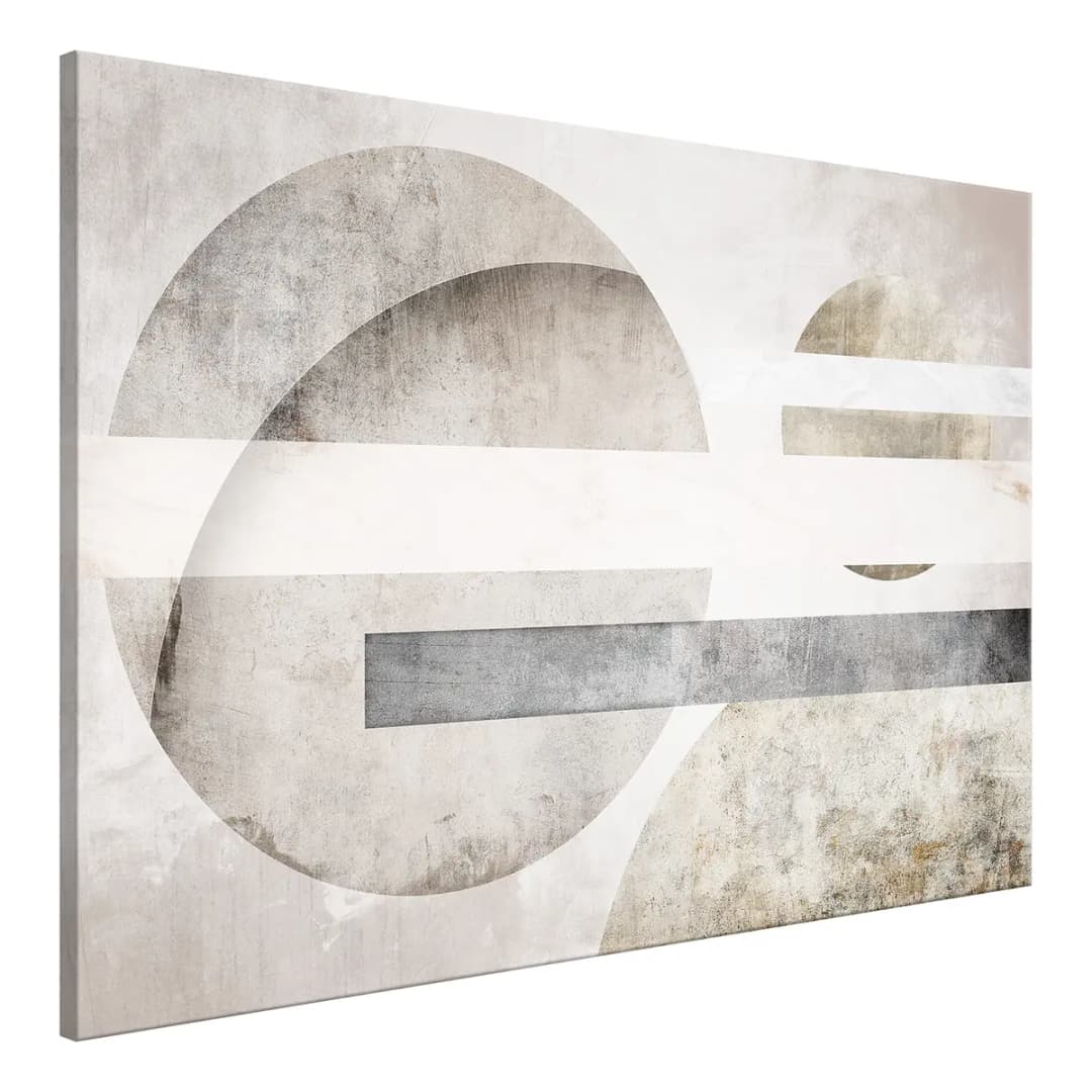 Wandbild Planets Leinen Grau | Grau