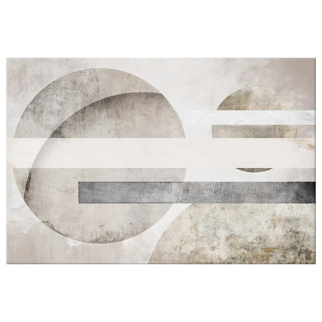 Wandbild Planets Leinen Grau | Grau