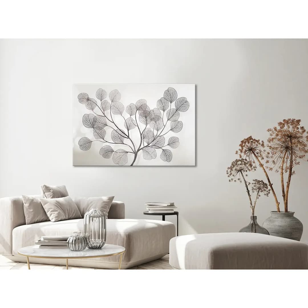 Wandbild Leaves in the Wind | Schwarz