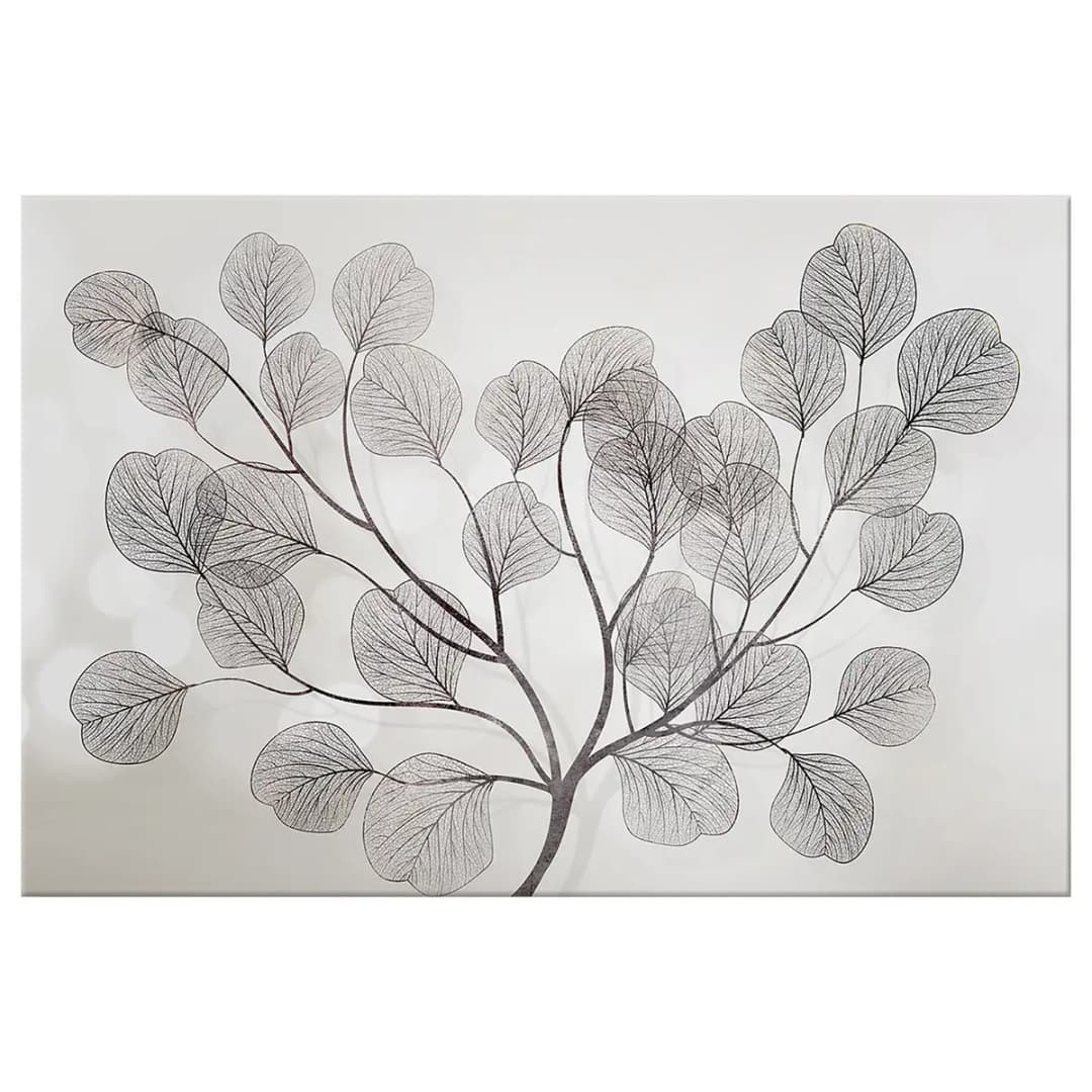 Wandbild Leaves in the Wind | Schwarz