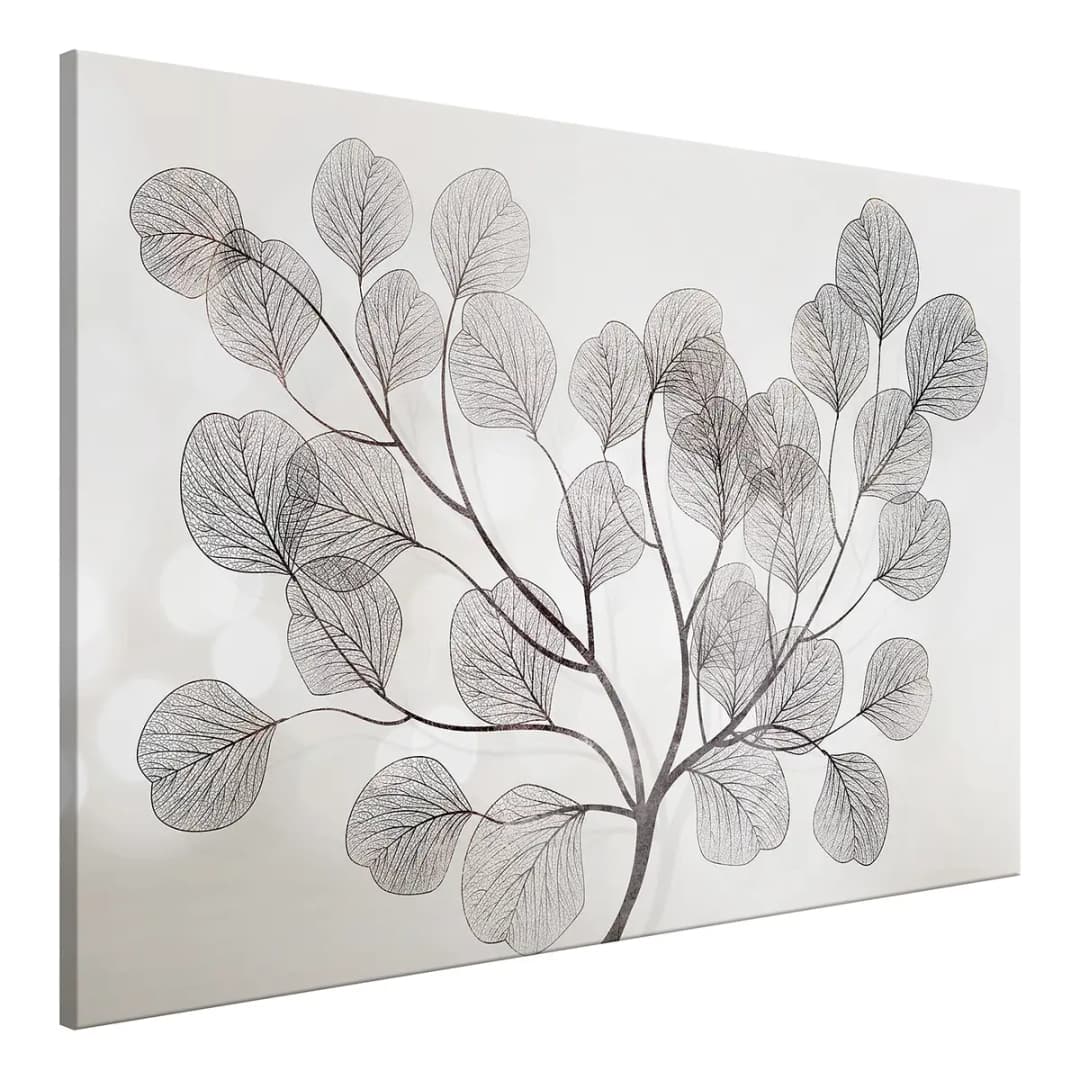 Wandbild Leaves in the Wind | Schwarz