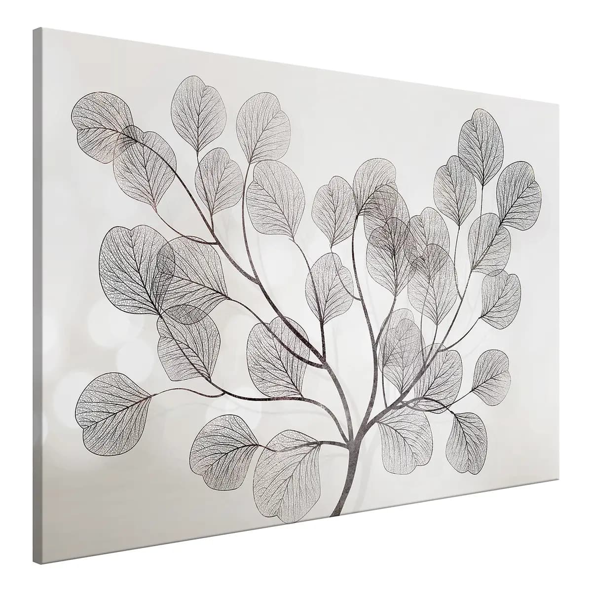 Wandbild Leaves in the Wind | Schwarz