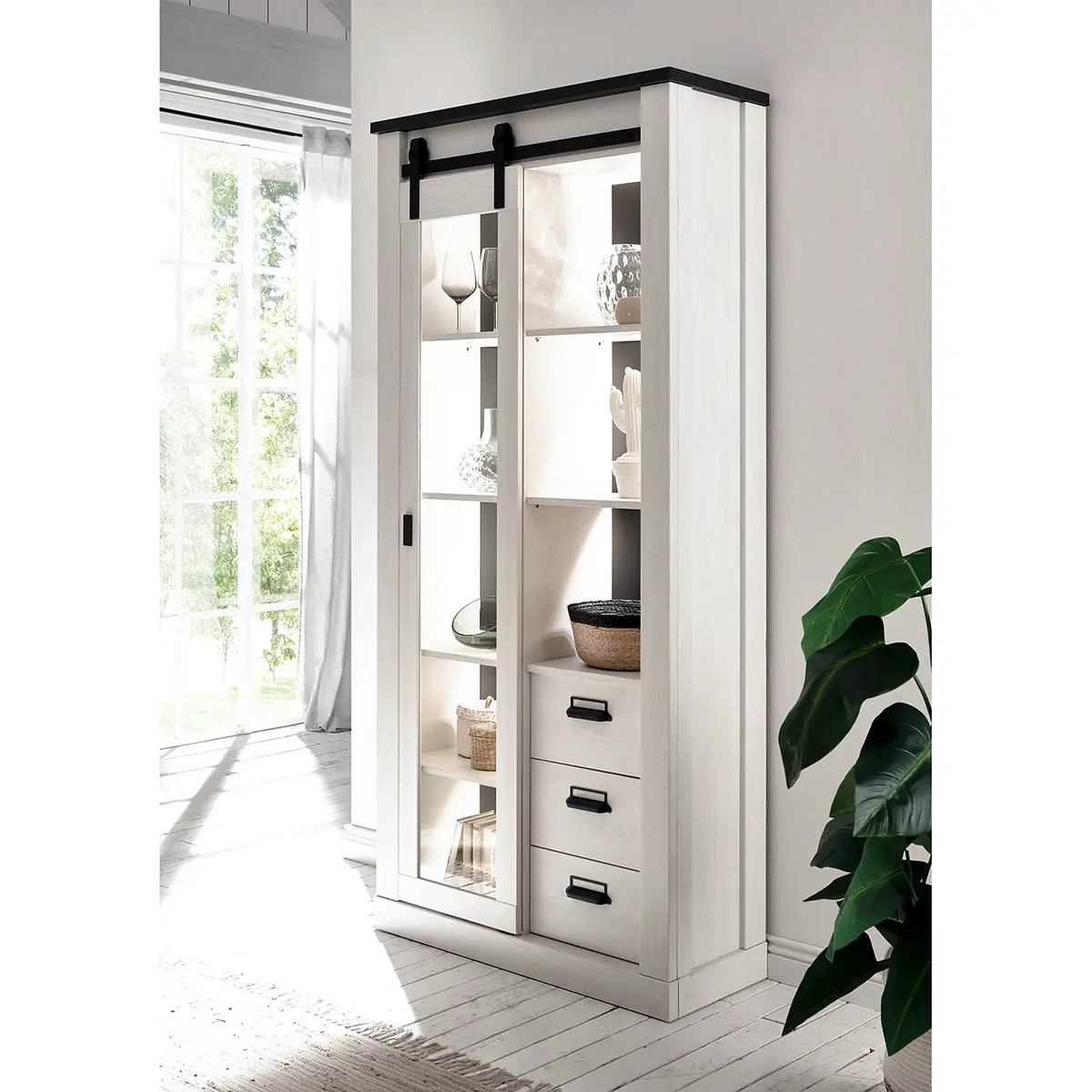 Vitrinenschrank | Weiß