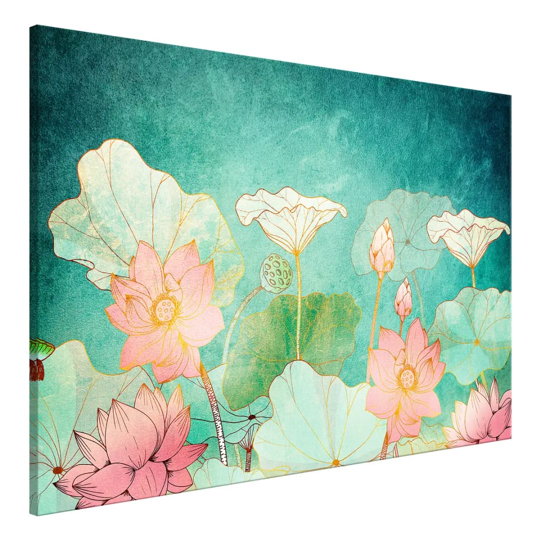 Wandbild Fairytale Flowers | Grün