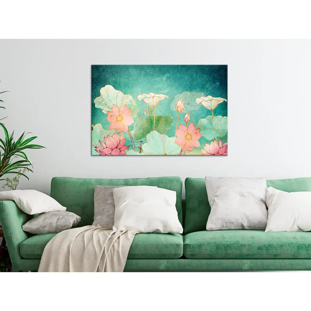 Wandbild Fairytale Flowers | Grün