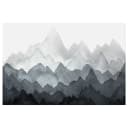 Wandbild Dignified Rhythm of Nature Leinen Schwarz 90 x 60cm | Schwarz
