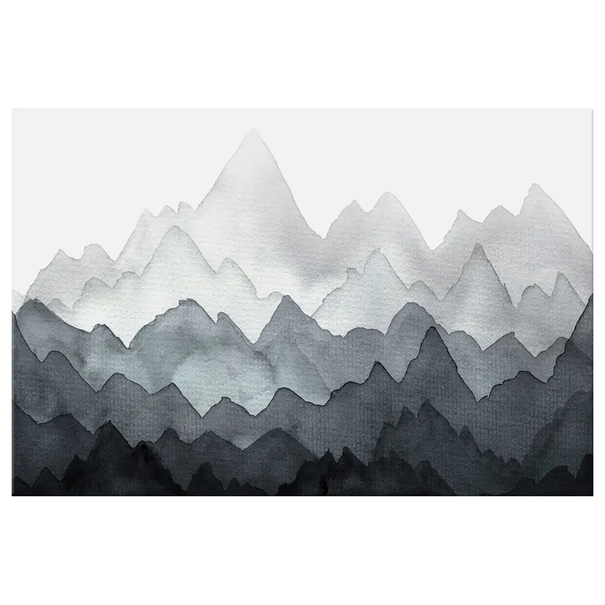 Wandbild Dignified Rhythm of Nature Leinen Schwarz 90 x 60cm | Schwarz