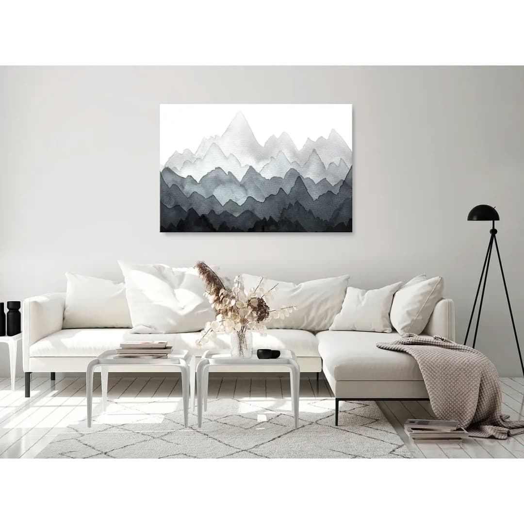 Wandbild Dignified Rhythm of Nature Leinen Schwarz 90 x 60cm | Schwarz