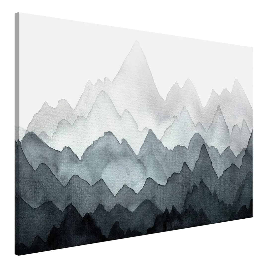 Wandbild Dignified Rhythm of Nature Leinen Schwarz 90 x 60cm | Schwarz