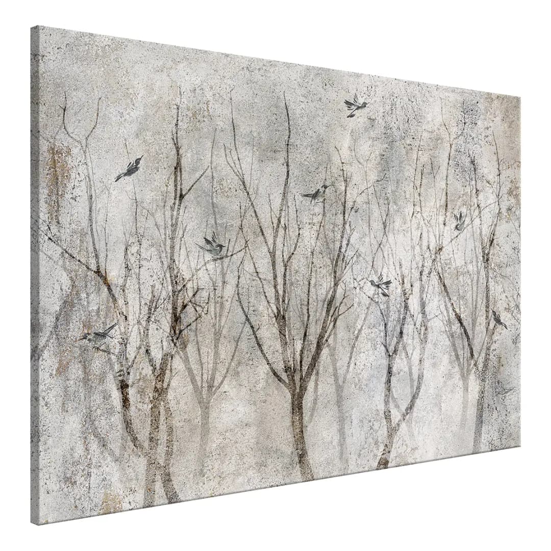 Wandbild Singing in the Forest | Schwarz