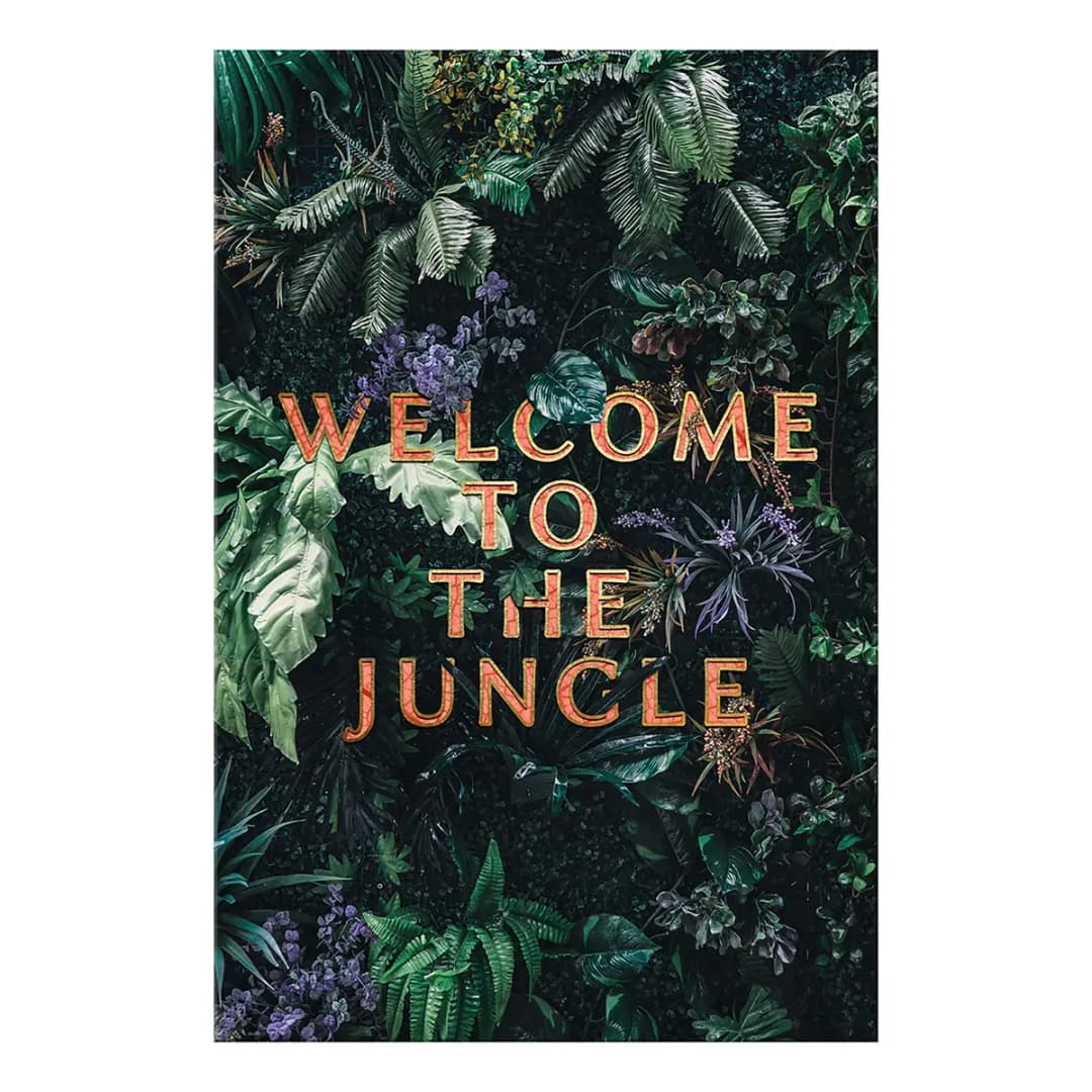 Wandbild Welcome to the Jungle | Grün