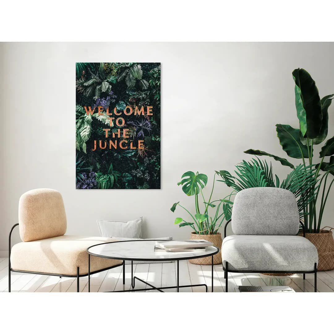 Wandbild Welcome to the Jungle | Grün