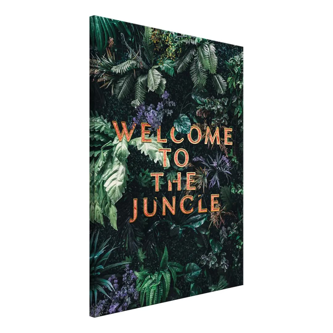 Wandbild Welcome to the Jungle | Grün